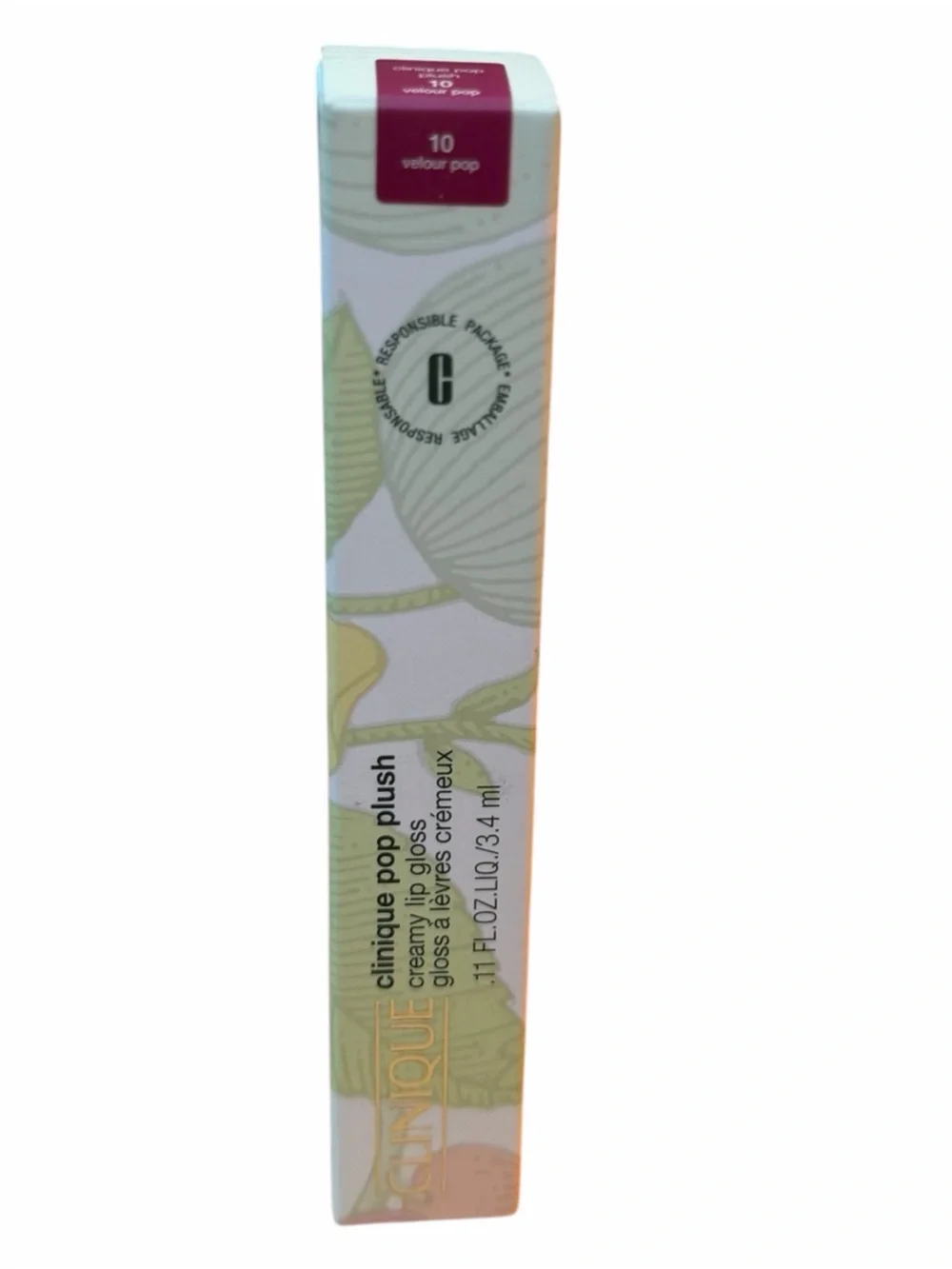 Clinique Pop Plush Creamy Lip Gloss - Velour Pop Full Size New/In Box